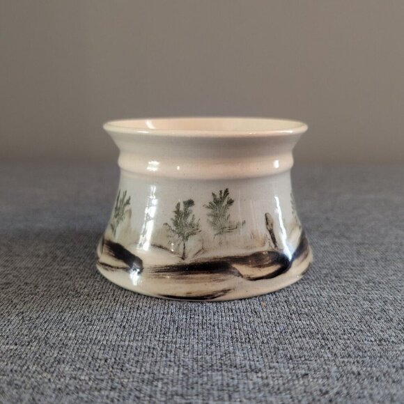 Thrown Pottery Sugar/Trinket Bowl, Signed "Evy Cugelman" - Picture 4 of 4